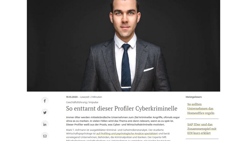 Profiler Cybercrime Hacker Psychologie Cyberkriminalität